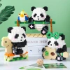 Compatible Lego China building block giant panda Hua Hua figurine gift, educational assembly small particle building block toy wholesale Specification image